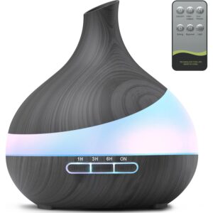 ZenMist Dark Wood Grain Ultrasonic Diffuser
